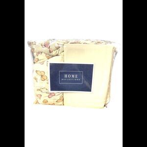 Home Reflections 2pk Double Brushed Sheet Sets Extra Cases Yellow